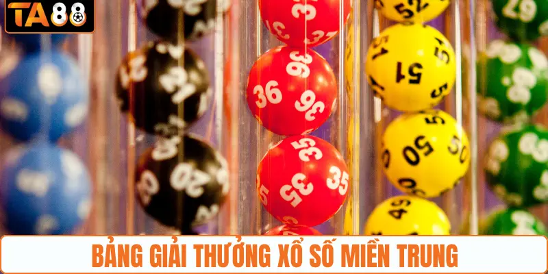 Bảng giải thưởng xổ số Miền Trung Bảng giải thưởng xổ số Miền Trung